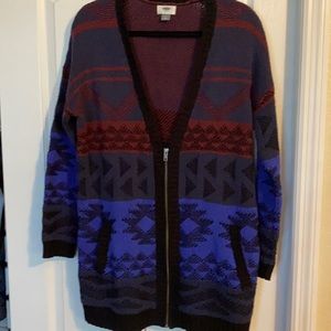 Old Navy print cardigan sweater southwest M